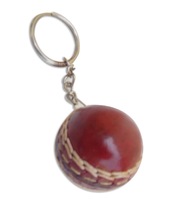 LEATHER BALL KEY RING