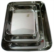 HRM Rectangle Stainless Steel Baking Tray, Size : Custom Size