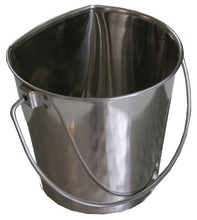 Stainless Steel Bucket Without Hook, Color : Silver