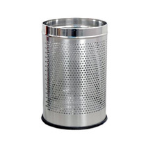 Stainless steel platformed trash bin, for Household, Color : Silver