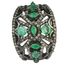 Emerald Diamond Ring, Gender : Children's, Men's, Women's