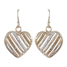 Meadows Round 925 Silver heart Shape earrings