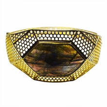 Fancy labradorite gemstone bangle, Style : America