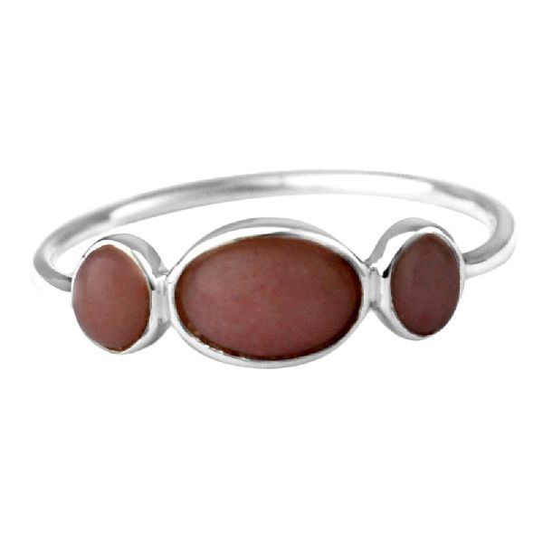Meadows 925 Silver Pink Opal Gemstone Ring, Gender : Children's, Men's, Women's