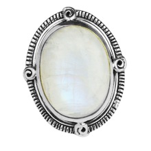 925 Silver Rainbow moonstone gemstone Rings, Shape : Oval