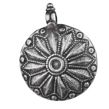 silver artisan oxidized pendant