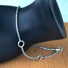 silver chain station bracelet