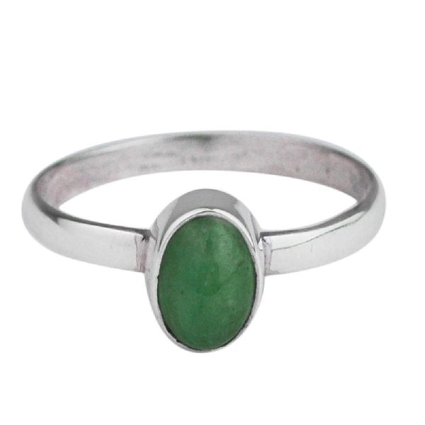 Silver Emerald Ring