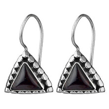 Silver Garnet Earrings