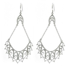 Silver hanging earrings