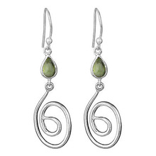 Silver Peridot Earrings