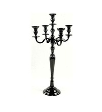 Metal black candelabra