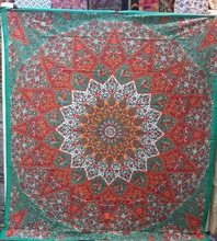 Pawantextiles Printed 100% Cotton Indian Mandala Tapestry, Style : star