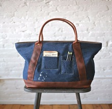 Denim Leather Carryall Tote Bag, Feature : Eco-friendly