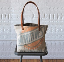 Feed Sack Canvas Tote Bag, Size : 16 x 5.5 x 12 inch