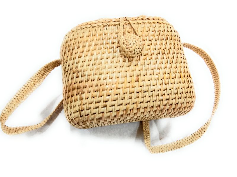 Cane Sling Bags, Size : L-27 X D-6 X Handle H-16 Inch