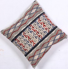 100% Cotton Kantha Paisley Cushion Cover, for Car, Chair, Decorative, Seat, Size : 40.64*40.64 CM