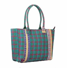 Cotton Fabric Kantha Shopping Bag, Gender : Women