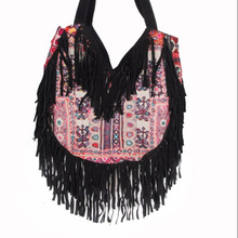 LEATHER FRINGES TOTE BAG