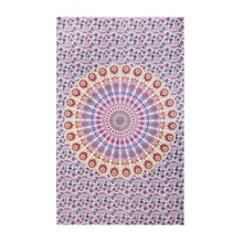 Mirchi Mandala Hippie Wall Hanging, for Bedspread, Beach Throw, Table Cover, Pattern : Plain Dyed
