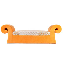 Orange Velvet Arm Chair