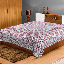printed mandala cotton bedsheet