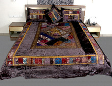  Silk / Cotton Velvet Double Bed cover, for Home, Pattern : Printed