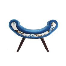 Velvet Solid Wood Round Chair