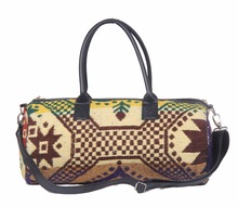 Vintage patchwork travel duffel bag, Color : Multi