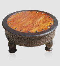 Carving Design Round Coffee Table