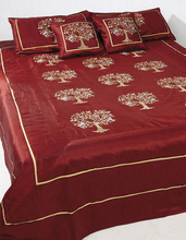 Silk/Cotton Decorative silk bedding, for Home, Hotel, Style : Plain