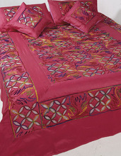 CHIRAG INC Silk/Cotton Dupion Silk Bedspreads, for Home, Hotel, Size : 220x270 cms