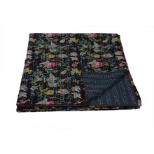 CHIRAGINC Kantha Queensize Bedspreads, for Home, Hotel, Pattern : Embroidered