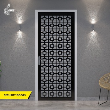 Finished Steel Security Door, for Residential, Hotel, Office, Salon, Home, Club, Villa, Restaurant etc