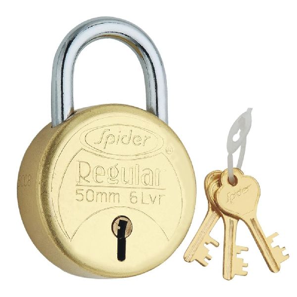 Spider Brass Pad Lock, for Household, Color : Golden