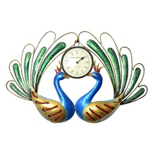 Two Peacock Hanging Wall Clock Decor, for Decoration, Style : Antique Imitation