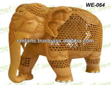 CMT ARTS Wooden Elephant, Technique : Carved