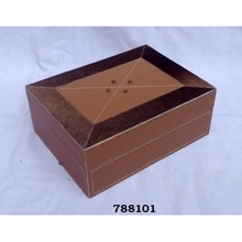 Atiqco Leather Wooden Jewelry Box