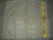 Karni jaki gold fabric scarf, Size : 52*180 cm., 110*180cm.