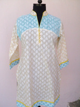 100% Cotton khadi print tunic, Style : Formal