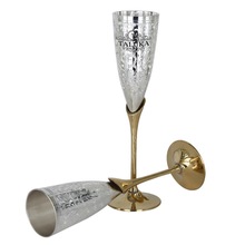 Drinkware Silver Plated Champagne Glass, Feature : Stocked, Eco-friendly