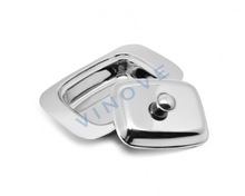 flat lid stainless steel butter dish