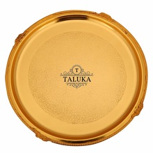 gold round brass tray