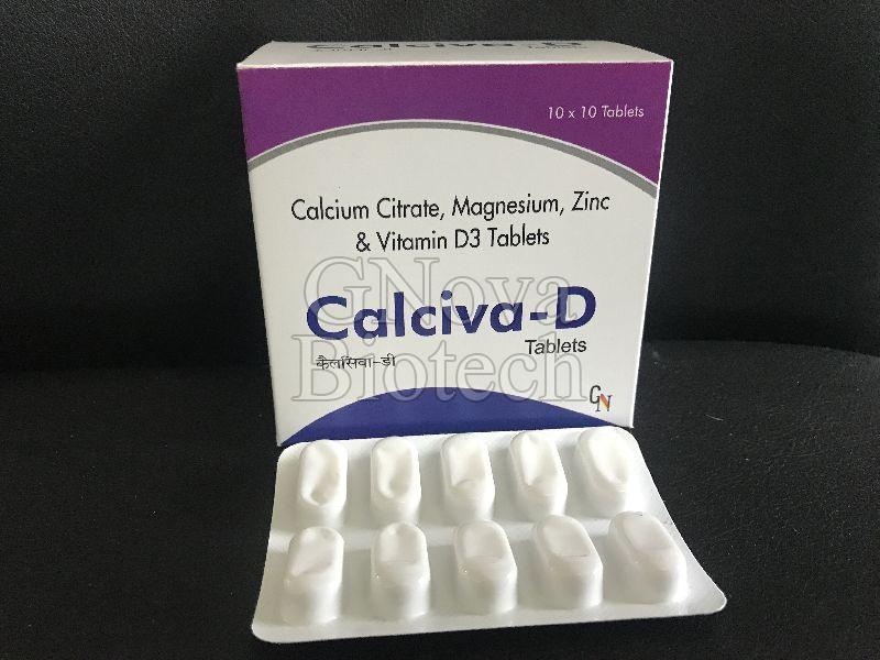 Calciva-D Tablets, for Clinical, hospital etc.