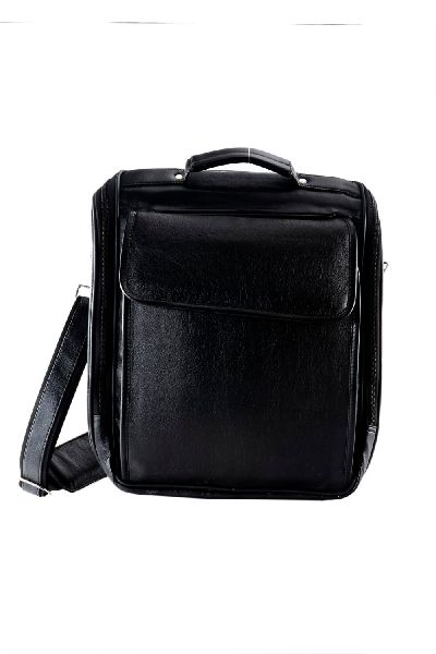 Black Strap Genuine Leather Laptop Bag