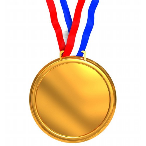 Round Shape Design Gold Coated Medal