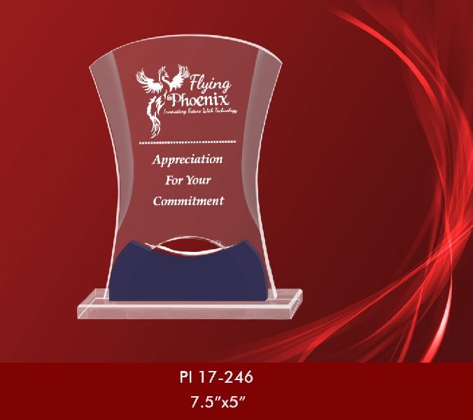 Solid Laser Print Acrylic Trophy, Style : Antique Imitation