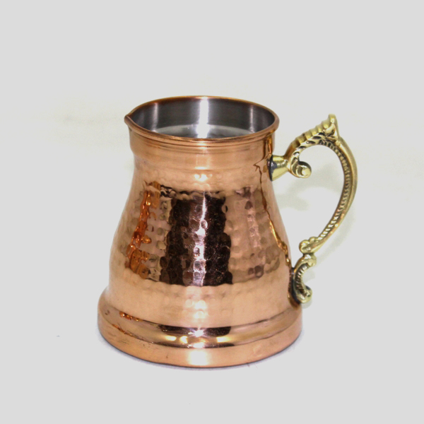 Copper Water Mug, Shape : round with handle