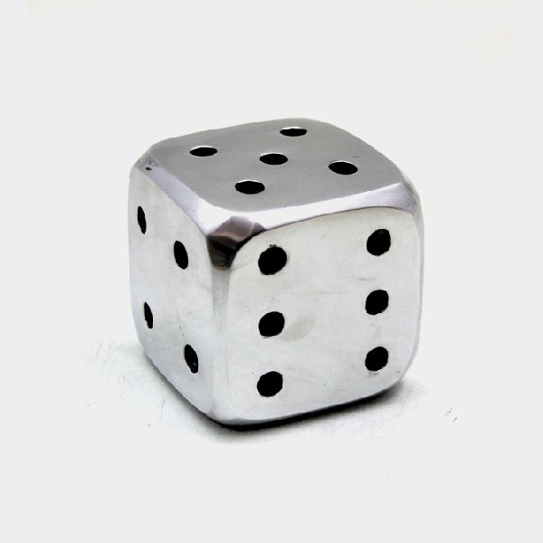 Metal Dice Paper Weight, Size : 7.50 x 7.50 x 7.50 cm