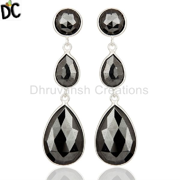 Black Hematite Gemstone Earring